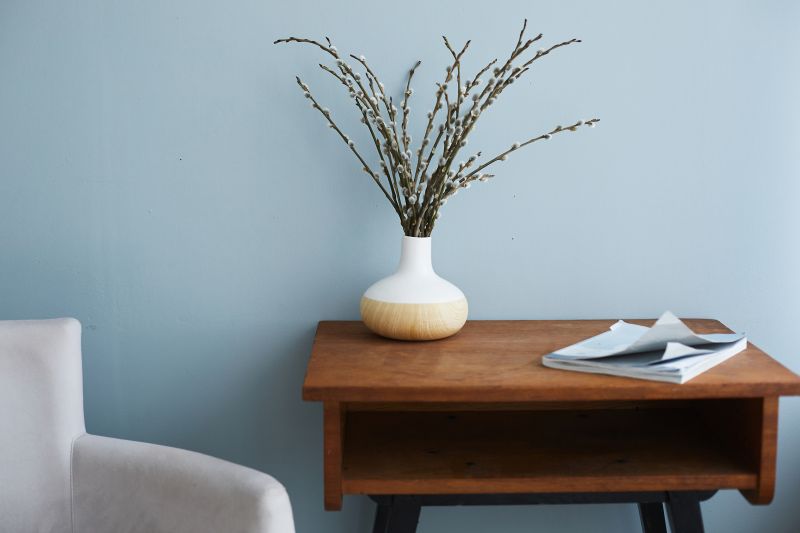 Refinished Coffee Table with Decor